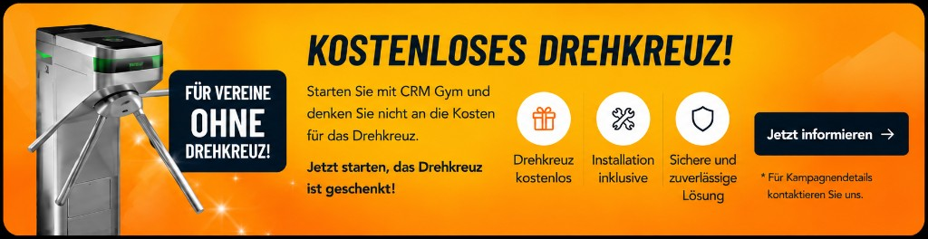 CRM Gym kostenloses Drehkreuz Angebot