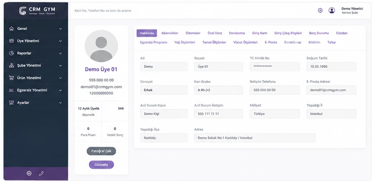 CRM Gym Member Management