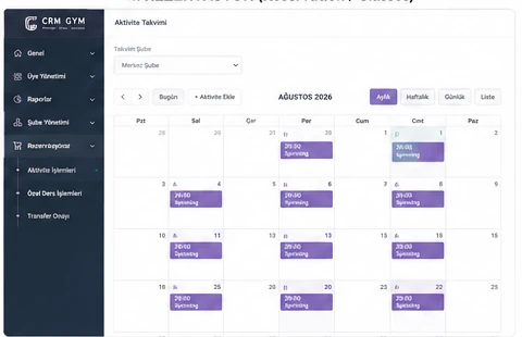 CRM Gym Reservations